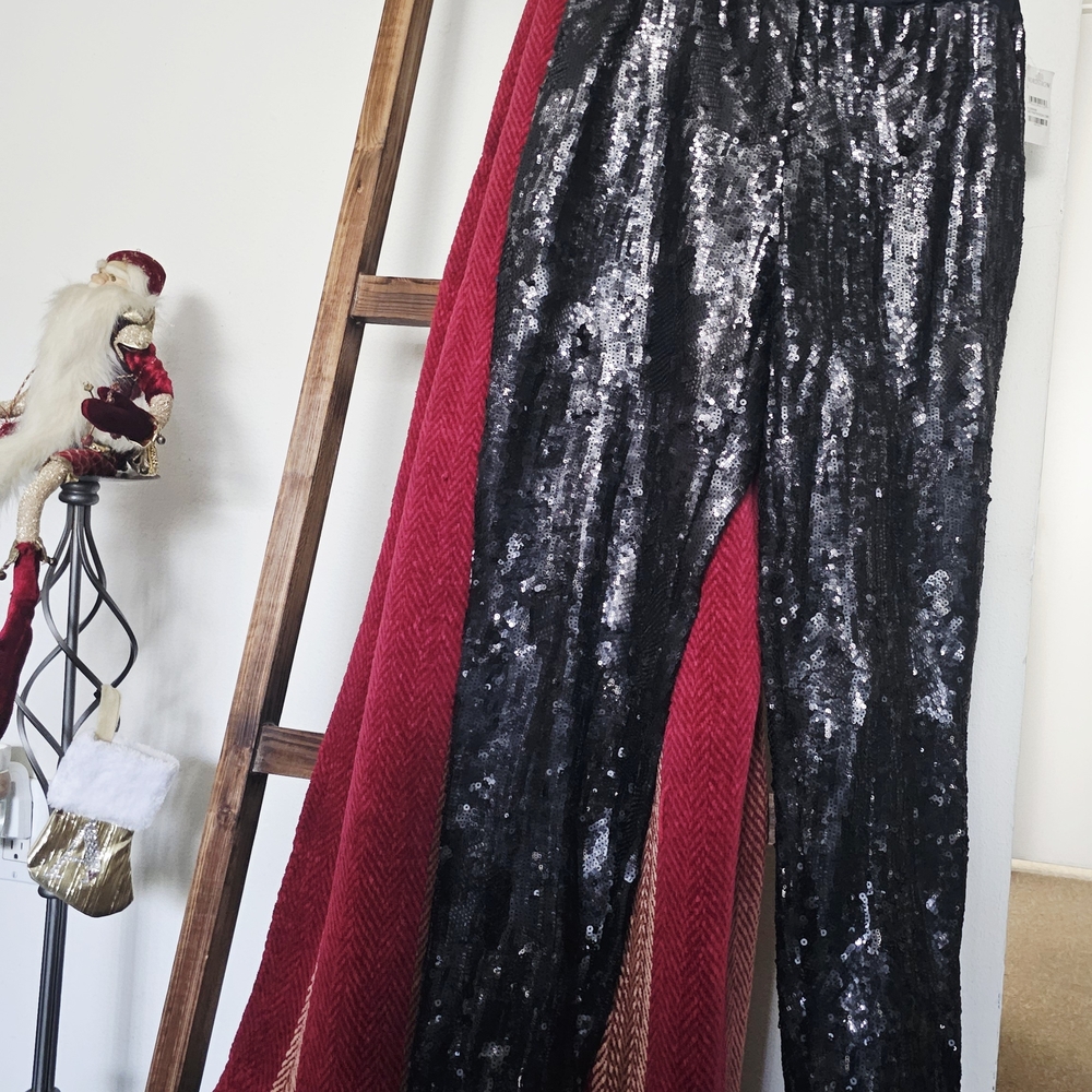 Trouve Black Sequin Pants